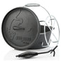  BBQ-Toro Dutch Oven DO45AX, 3,1 L Alpha Gusseisen Kochtopf, Gusstopf