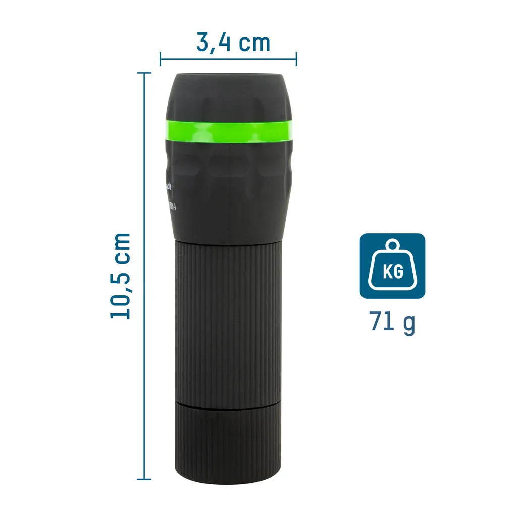 Ansmann Hycell Mini LED Taschenlampe Zoombar Und Fokussierbar Inkl. AAA Batterien + 40 AAA Batterien Gratis