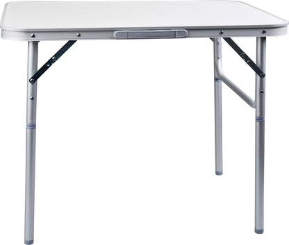  Camp Active Campingtisch - Klappar - Leicht - Höhenverstellbar Von 25 Bis 59CM - Tischplatte 75 X 55 CM - Aluminium/MDF - Weiß