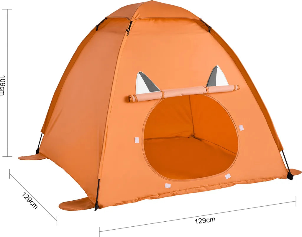  SoBuy OSS05 Kinderzelt Mit Tür Und Fenster Spielzelt Mit Tragbarer Tasche Zelt Für Kinder Spielhaus BHT Ca.: 129x109x129cm