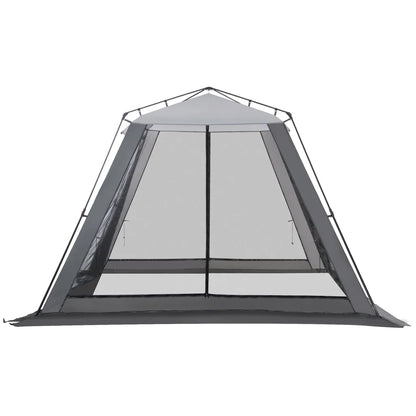  Outsunny Campingzelt Mesh Zelt Mit Netzwänden Moskitonetz Für 4-6 Personen Mit Tragetasche Für Angeln Camping Wandern Outdoor Polyester Stahl 309 X 309 X 218 Cm