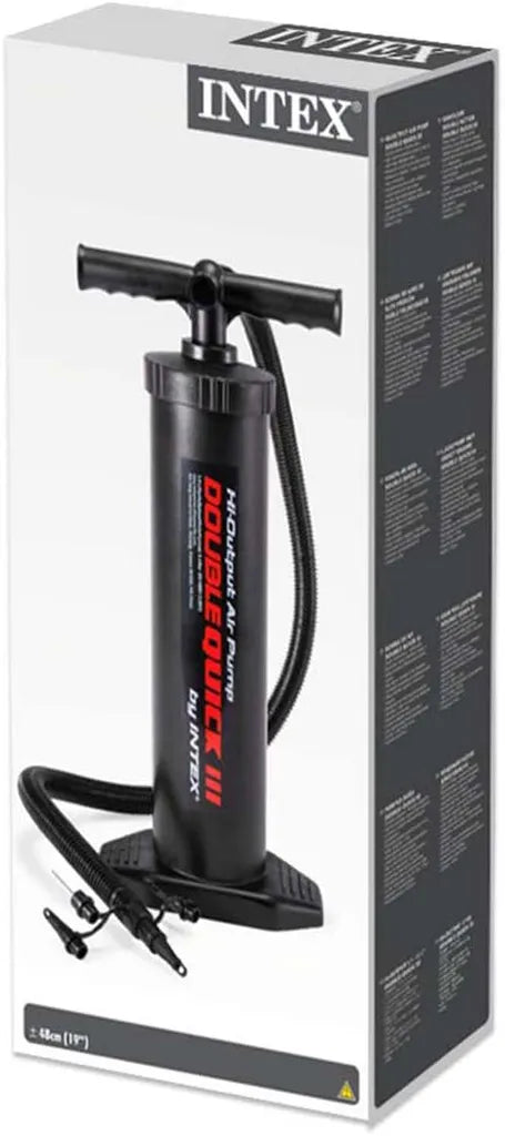  Intex Doppelhub Luftpumpe Double Quick III 2mm (Nadel) / 6,7mm / 8,5mm / 18mm