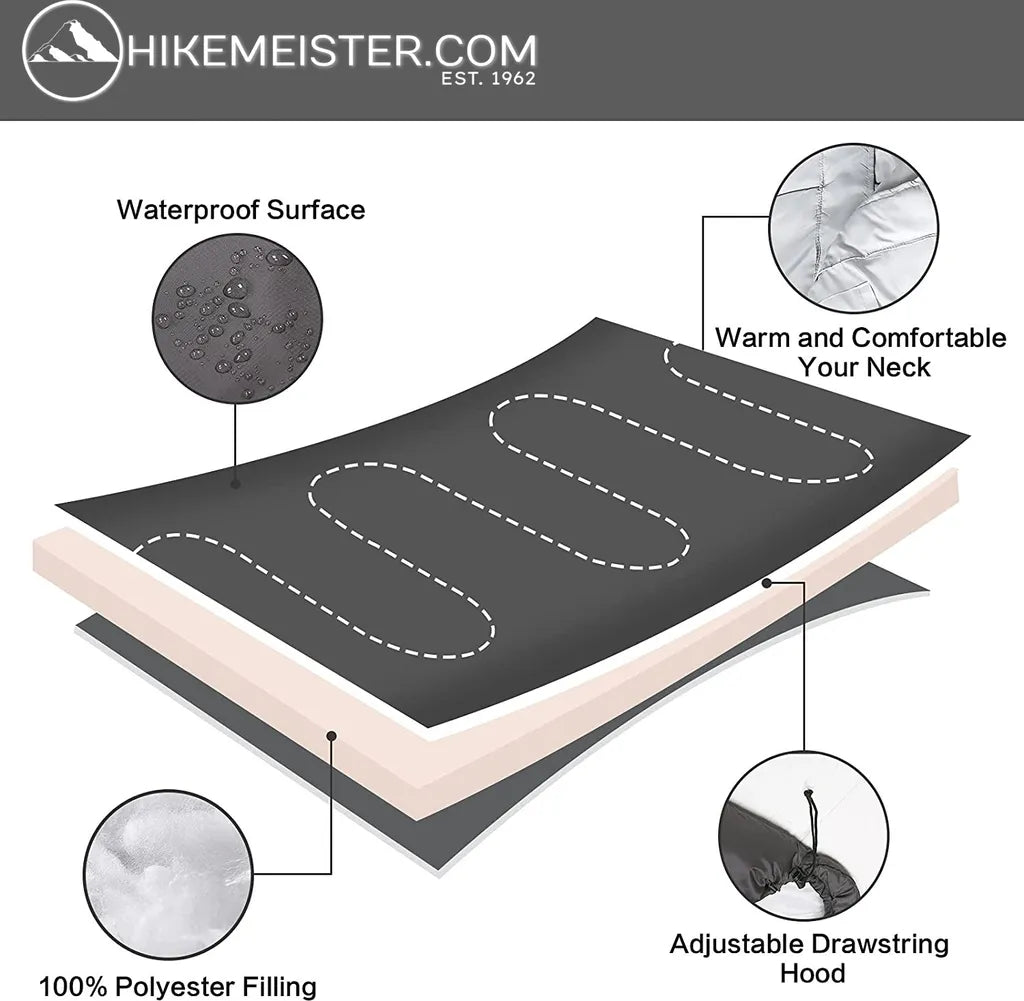  Hikemeister® Mumien Schlafsack Deckenschlafsack Mit Kopfteil 220 X 75 Cm 950 G - Farbe: Schwarz