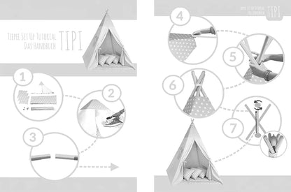  Stan Tipi Pre Deti Stan Na Hranie Detský Stan Tippi Detská Izba Teepee Vigvamový Stan Vonkajší Vnútorný šedý Set S Hracou Podložkou A 3 Vankúšikmi