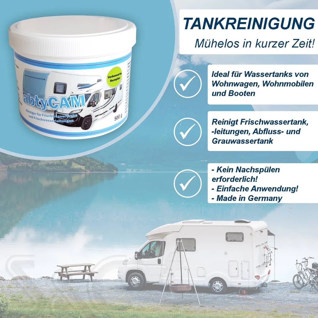  Frischwassertankreiniger AbtyCAM 500g Tankreiniger Für Wohnmobil Wohnwagen Boot