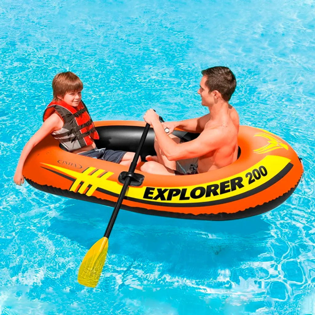  INTEX Explorer Pro 200 Set Aufblasbares Boot Mit Ruder Und Pumpe 58357NP