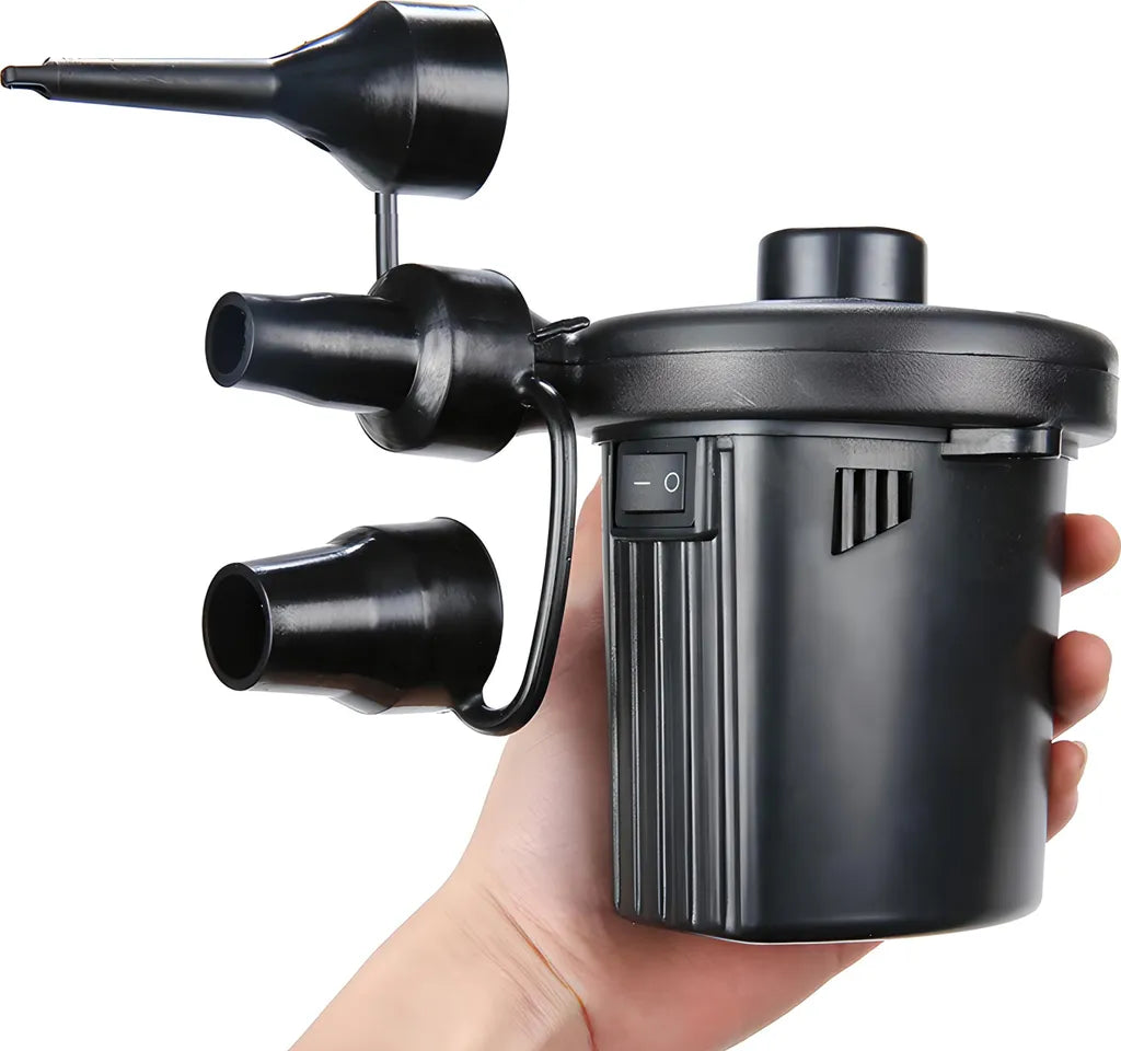  Elektrische Luftpumpe Luftmatratze 3 Luftdüse Tragbar Elektropumpe 2 In1 Inflate Deflate Kompressor Matratze Sofa Pool Schwimmring Camping 230V Retoo