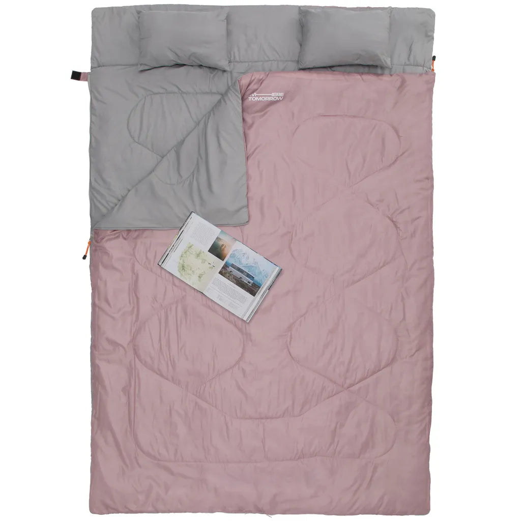  Doppelschlafsack 190+30x150cm Rose