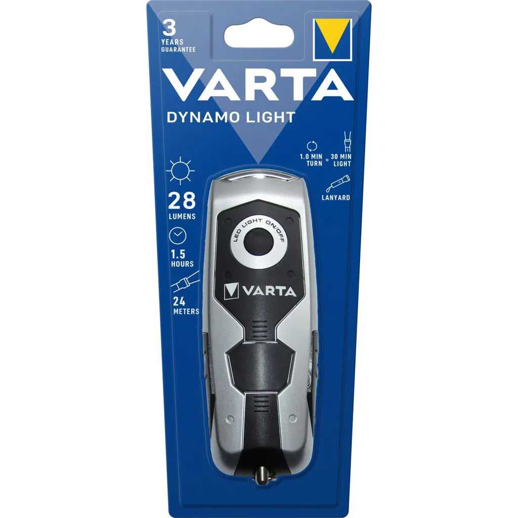  VARTA Taschenlampe "Dynamo Light LED" Spritzwassergeschützt