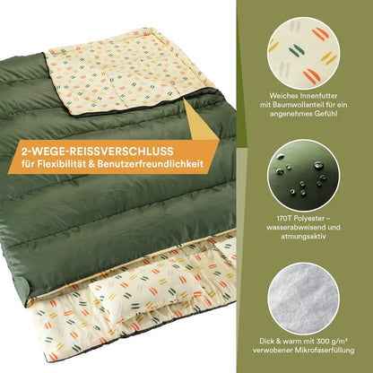  Skandika Deckenschlafsack Iceland Double, Dunkelgr