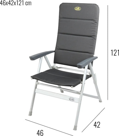  Camp 4 Set 2x Campingstuhl "Grenoble" 2x Fußteil 2x Nackenpolster Für Wohnwagen