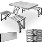  Deuba Alu Campingtisch Mit 4 Stühlen Klappbar Koffertisch Sonnenschirmhalter Tragegriff Sitzgruppe Camping Tisch Set
