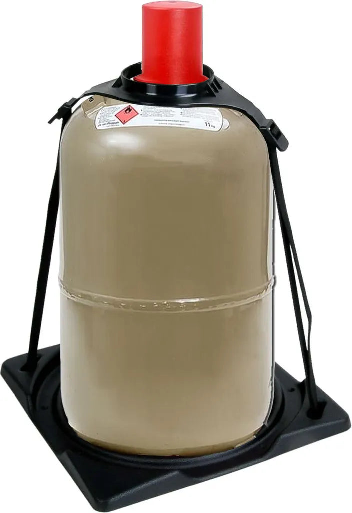  2x Gasflaschenhalter Froli ® Schwarz Passend Für 5 Oder 11 Kg Flaschen Stahl Alu