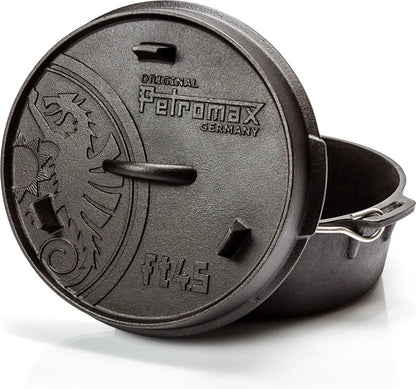  Petromax Feuertopf Ft4.5-t - Dutch Oven - Gusstopf - Mit Planem Boden - 3,5L - 2-5 Personen