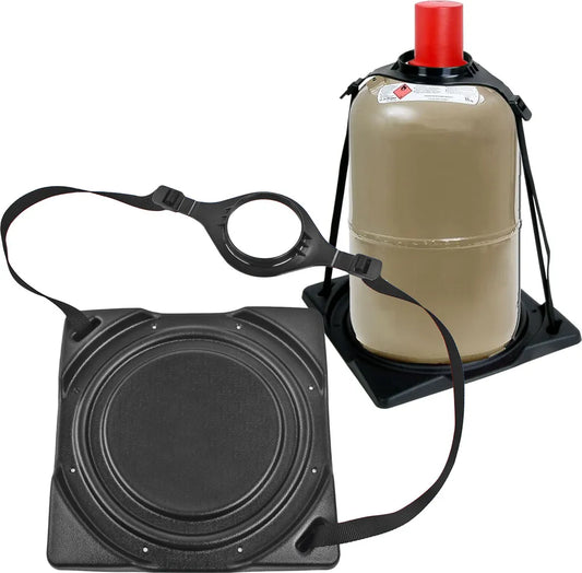  2x Gasflaschenhalter Froli ® Schwarz Passend Für 5 Oder 11 Kg Flaschen Stahl Alu