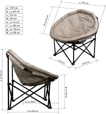  XXL Camping Relax Sessel - Moonchair -faltbar - Extra Stabile Verarbeitung