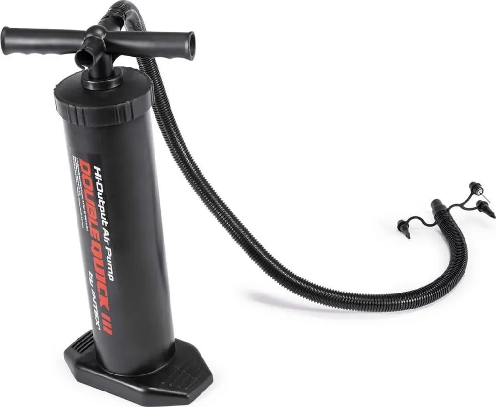  Intex Doppelhub Luftpumpe Double Quick IIIS 37cm 7/10/18mm Adapter
