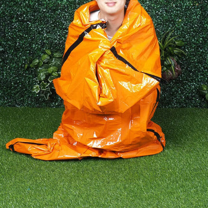  PE Outdoor Notfall Thermischer Wasserdichter Schlafsack Camping Survival E Aufbewahrungstasche (1 Set)