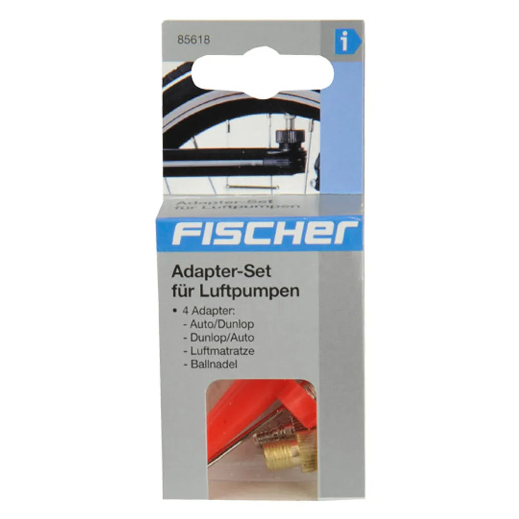  FISCHER Fahrrad-Luftpumpen-Adapter-Set 4-teilig