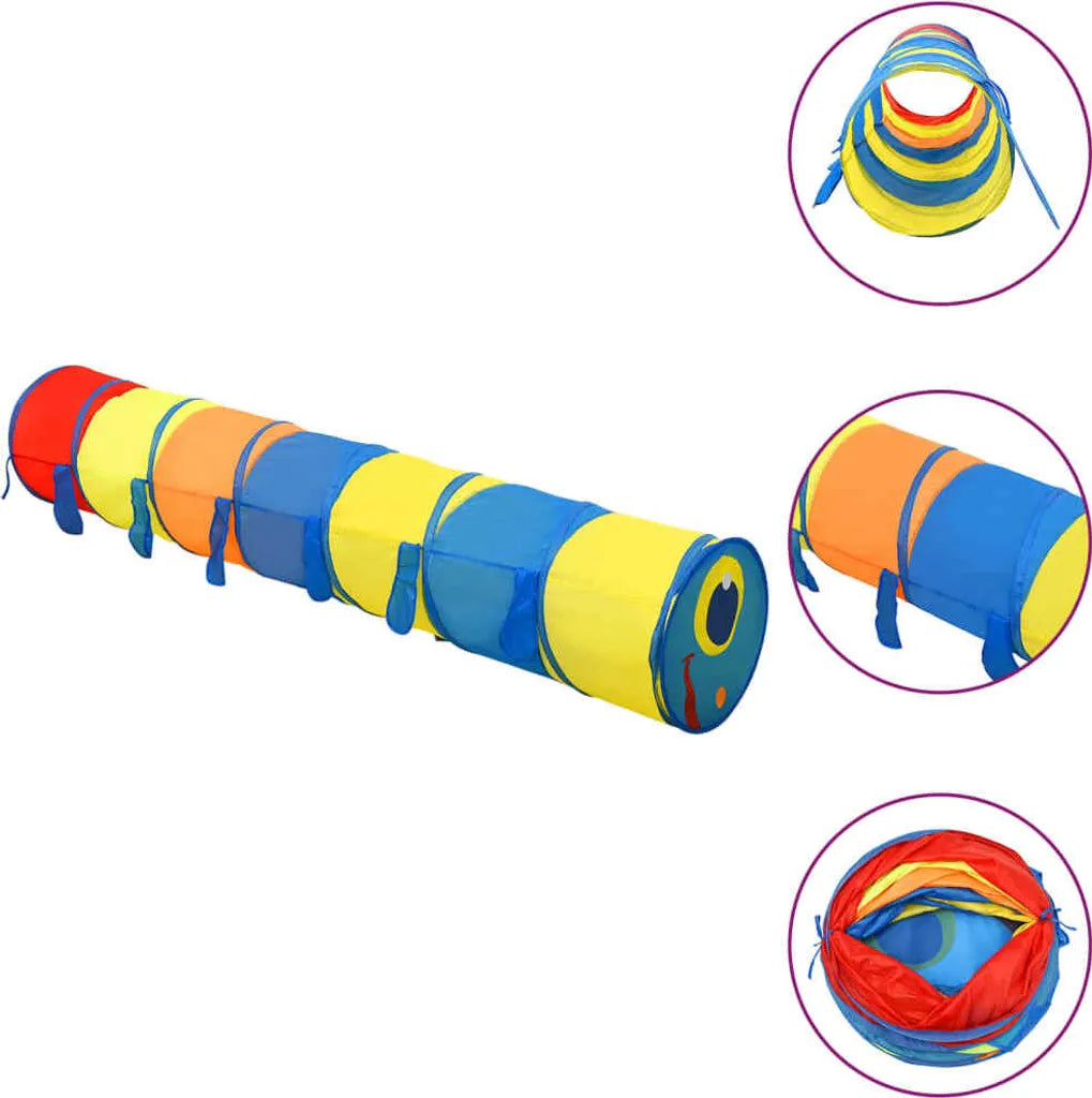  VidaXL Spieltunnel Für Kinder Mehrfarbig 245 Cm Polyester