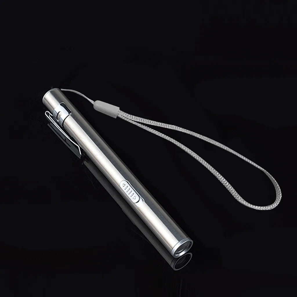  USB Mini Wiederaufladbare Taschenlampe Edelstahl Starkes Licht LED Medizinische Taschenlampen Tragbare Wasserdichte Lampe
