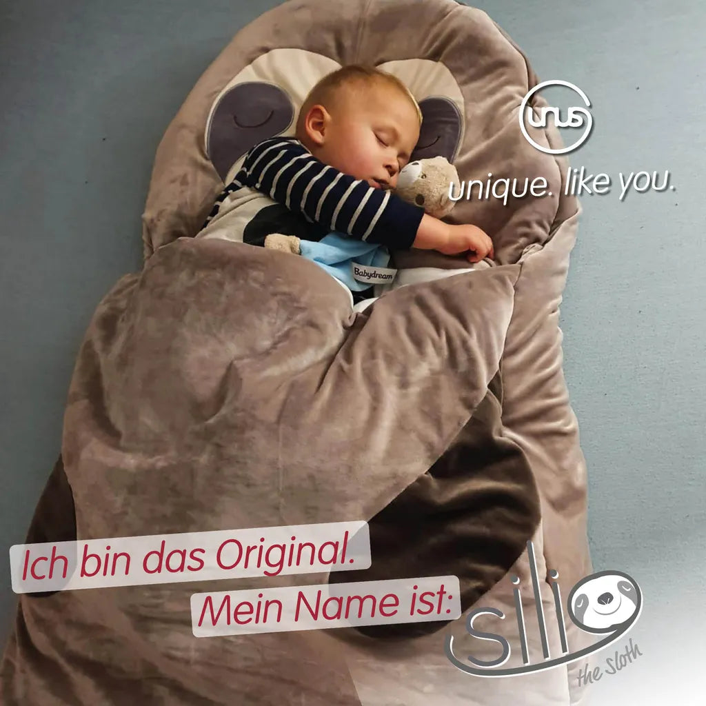  UNUS® Faultier Schlafsack Kinder Kuscheldecke Kinderschlafsack Mumienschlafsack