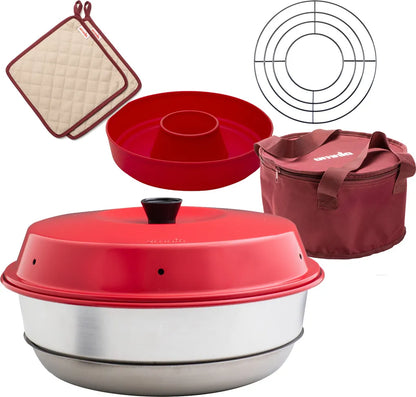  OMNIA Backofen Back-Kit 5teilig (Silikonform, Aufbackgitter, Tasche, Topflappen)