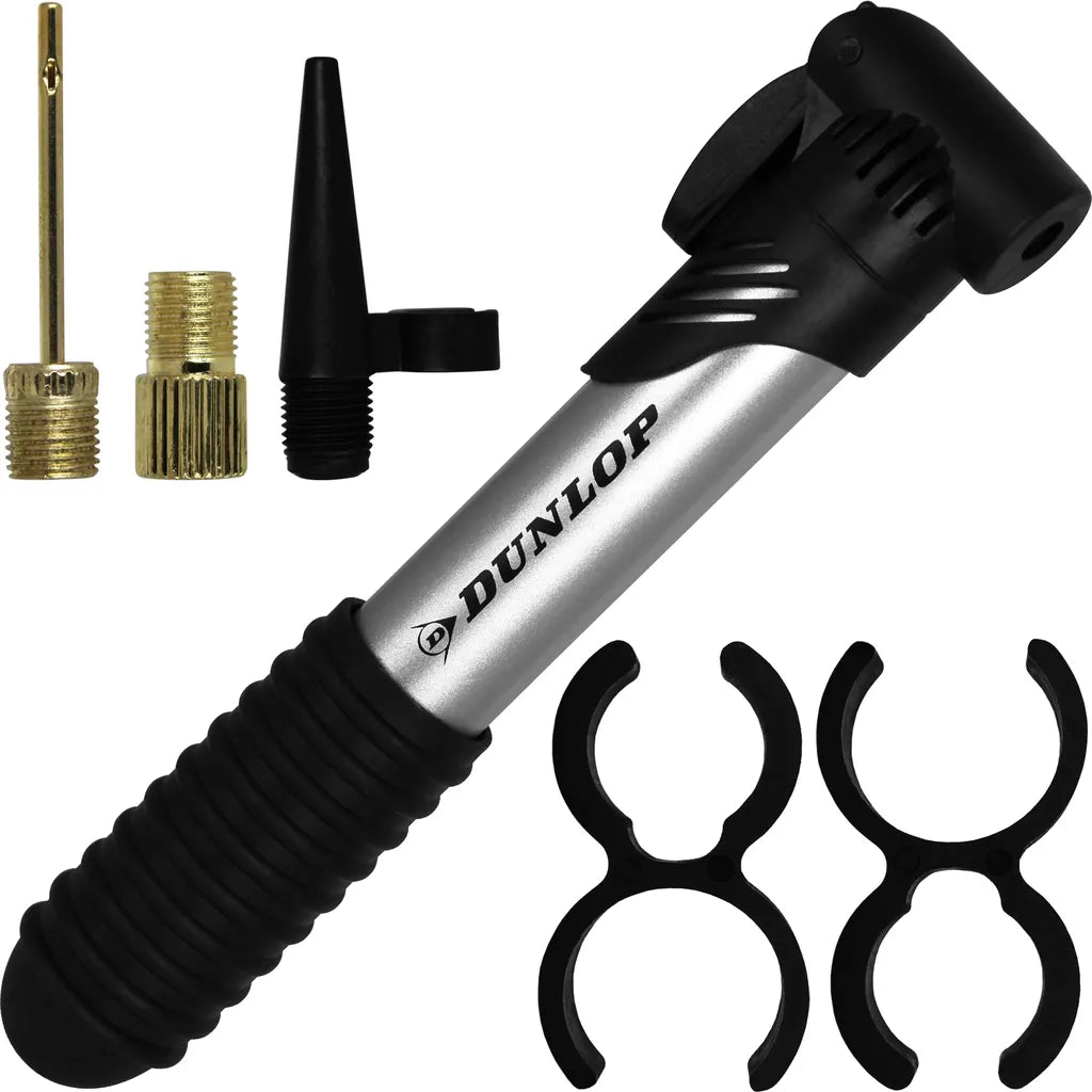  Dunlop Mini Luftpumpe Mit 3 Adapter Minipumpe Fahrrad Pumpe Ballpumpe Fahrradpumpe Miniluftpumpe