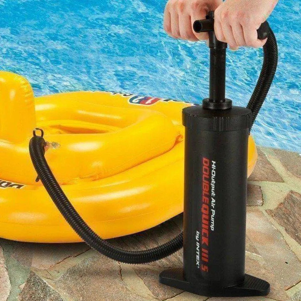  Intex Doppelhub Luftpumpe Double Quick IIIS 37cm 7/10/18mm Adapter