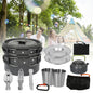  EINFEBEN 12x Camping Kochgeschirr Campinggeschirre 2-3Person Faltbare Wasserflasche 800ml Löffel Kochset