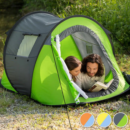  Tectake Pop-Up Wurfzelt - Blau/orange