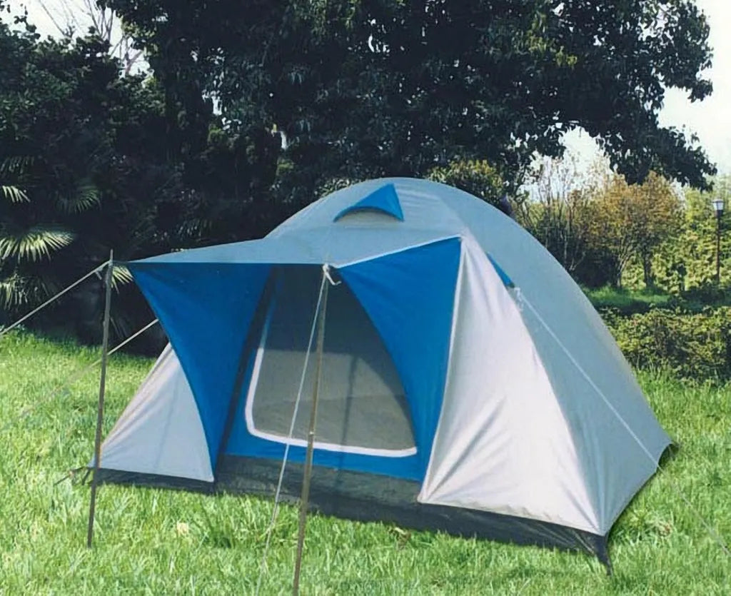  Iglu Zelt - 3 Personen - 210 X 210 X 130cm - Anthrazit/Blau