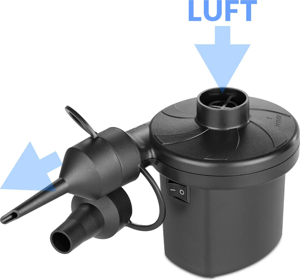  Elektrische Luftpumpe Elektropumpe Inkl. 3 Aufsätze 230V 50 Watt Multifunktional 2 In 1 Luftmatratze Luftballon