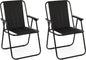  Intimate WM Heart Campingstuhl, 2er-Set Faltbarer Stuhl Mit Armlehne, Bequemer Strandstuhl, Tragbarer Relaxstuhl,Schwarz