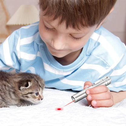  Laserpointer Für Katzen USB Wiederaufladbar, Cat Dog Interactive Lazer Toy, Heimtier-Übungs-Chaser-Tool, 3-Modus,Taschenlampen