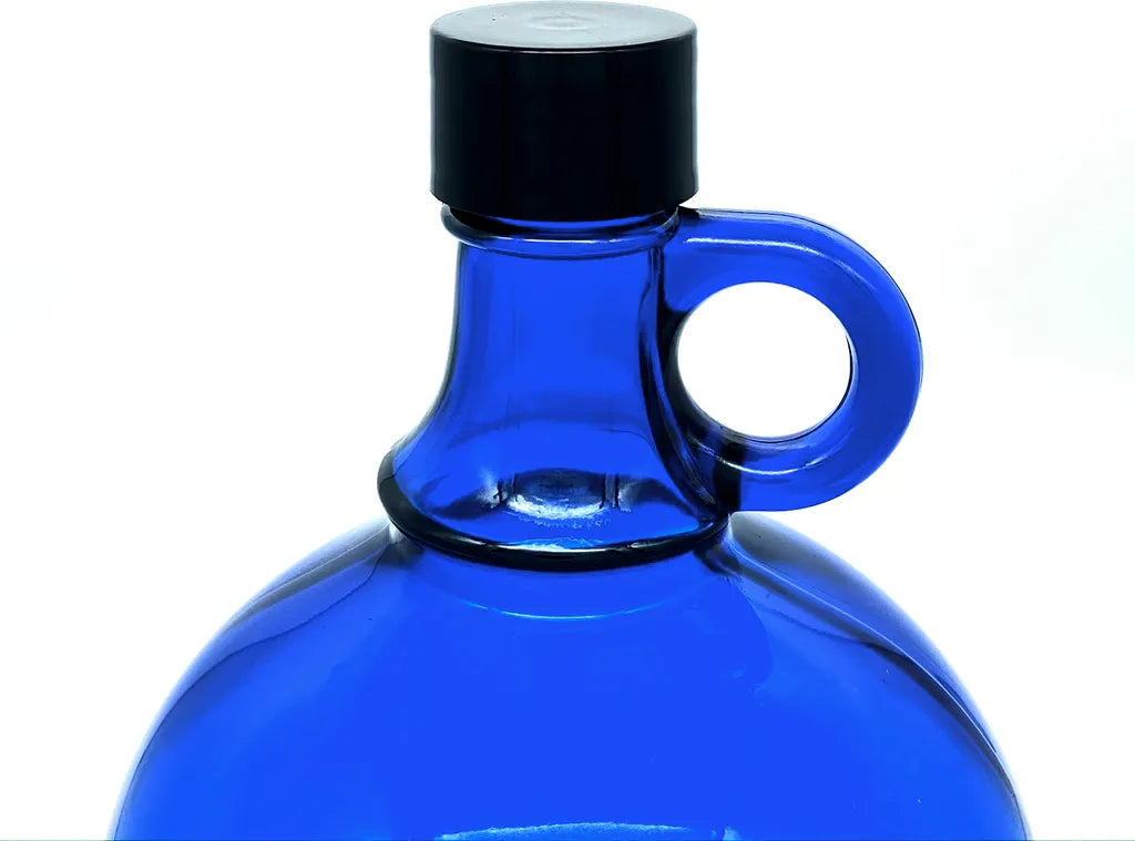  4er-Set Glasballon Aus Blauglas 2 Liter Inkl. Schraubverschluss