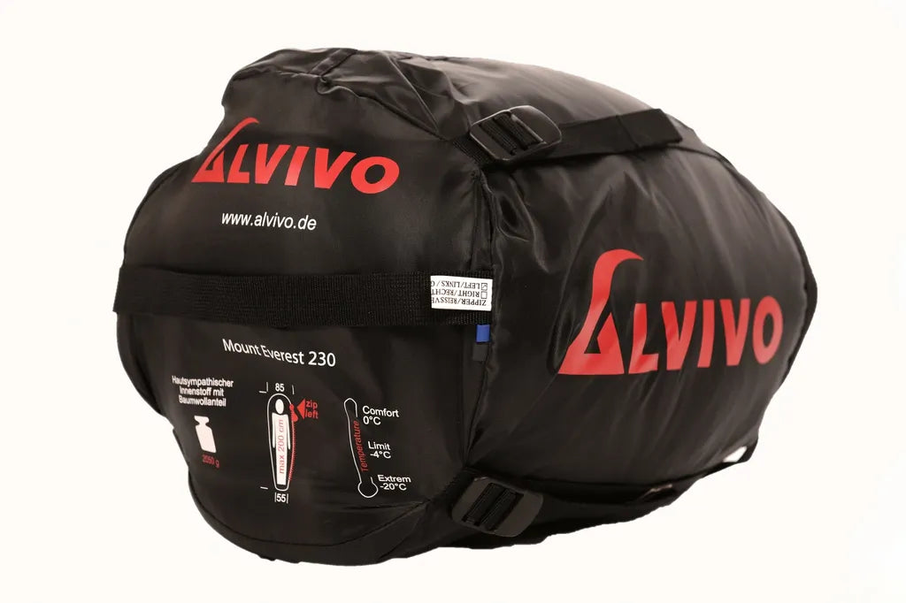  Mumienschlafsack Alvivo Mount Everest 230 Bis -20° Grad 1,9 Kg Leicht