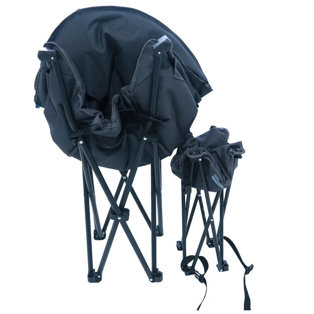  Campingstuhl Set Mit Hocker Faltbar Gepolstert Rip Stop Polyester