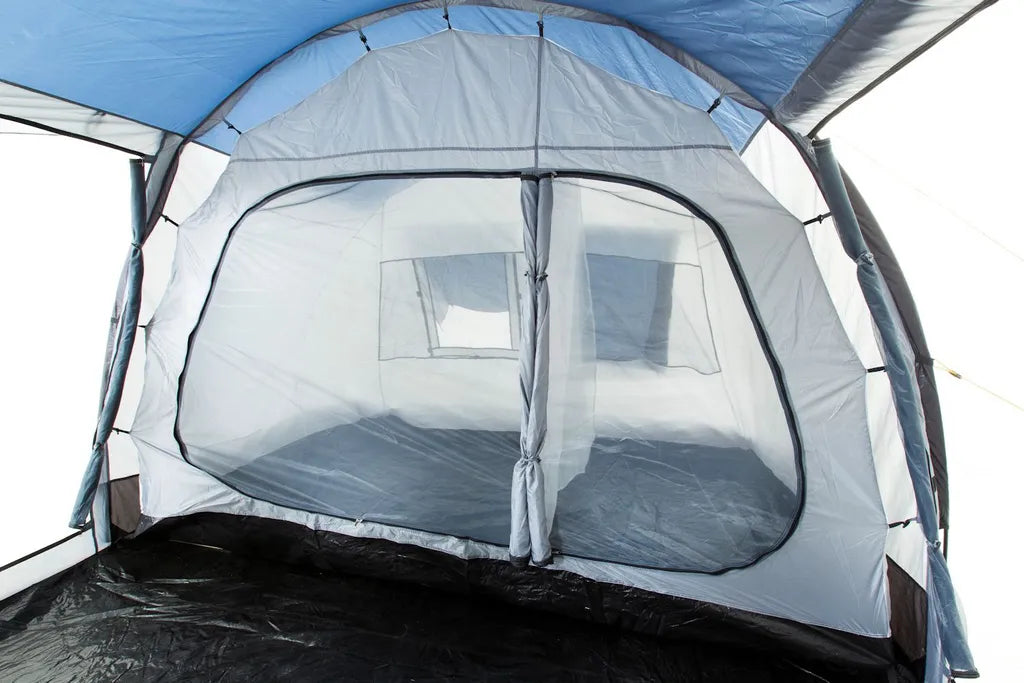  CampFeuer Zelt TunnelX Für 4 Personen | Grau / Blau | 5000 Mm Wassersäule