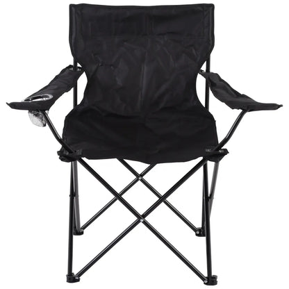  Raburg Angelstuhl JOE In SCHWARZ - Praktischer Faltstuhl Mit Armlehnen & Getränkehalter, Inklusive Tasche - Robust Für Camping, Strand, Angeln, Outdoor, Zuschauer, Jagd, Festival & Freizeit, Belastbar Bis 120 Kg