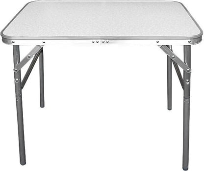  Camp Active Campingtisch - Klappar - Leicht - Höhenverstellbar Von 25 Bis 59CM - Tischplatte 75 X 55 CM - Aluminium/MDF - Weiß