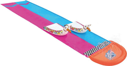  Bestway Sport H2OGO!™ 2er-Wasserrutsche Mit Aufblasbaren Lama-Schwimmtieren 488 Cm Wasserspielzeug Wasserspaß 0