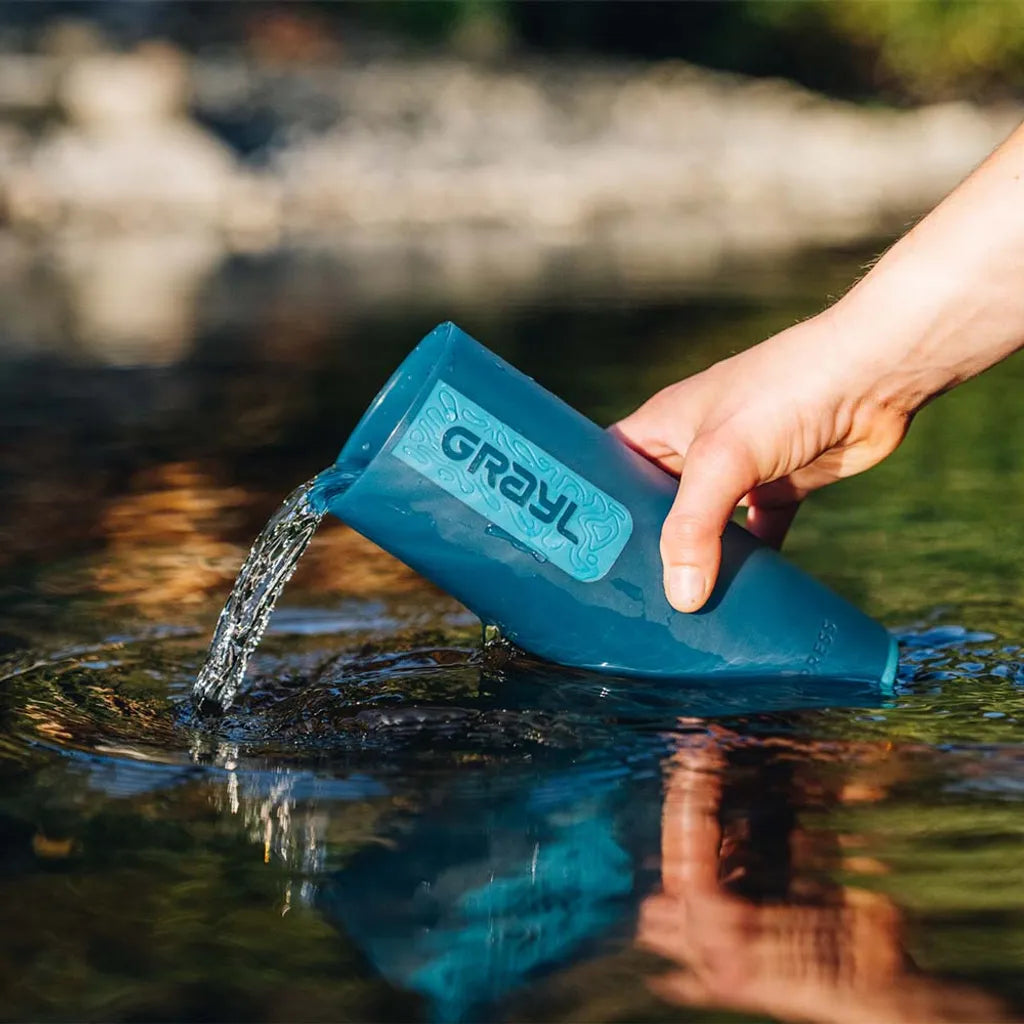 Grayl UltraPress Outdoor- & Reisewasserfilter, Forest Blue Mit 1 Ersatzfilter