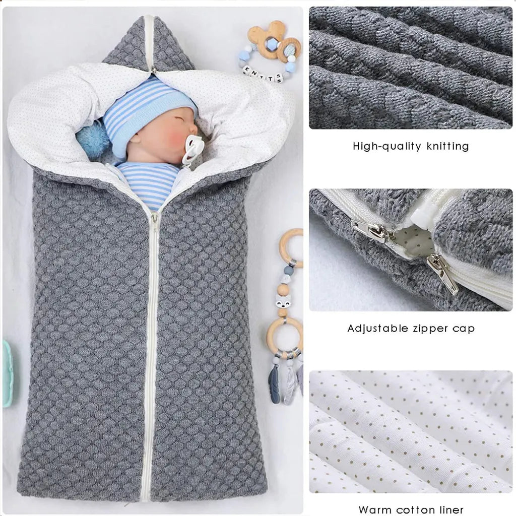 Neugeborenen Wickeldecke, Multifunktional Winter Warme Schlafsack Kinderwagen Decke Für 0-12 Monate Baby Jungen Oder Mädchen