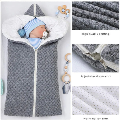 Neugeborenen Wickeldecke, Multifunktional Winter Warme Schlafsack Kinderwagen Decke Für 0-12 Monate Baby Jungen Oder Mädchen