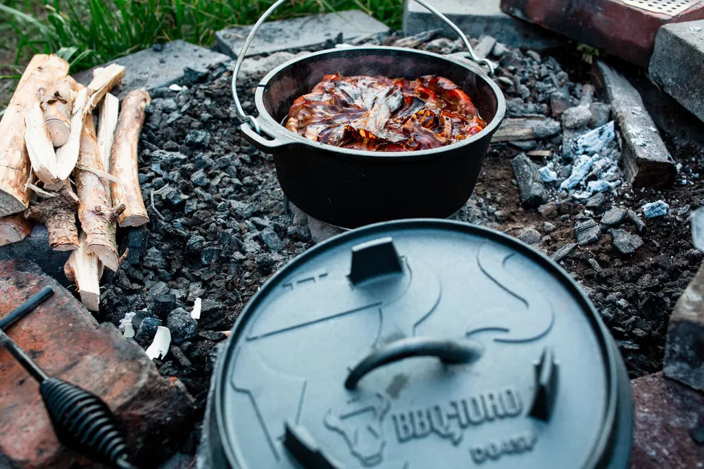  BBQ-Toro Dutch Oven DO6P, 7,3 L Premium Gusseisen Kochtopf, Gusstopf
