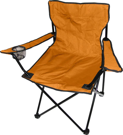  Linder Exclusiv Campingstuhl Mit Getränkehalter, Anglersessel Orange