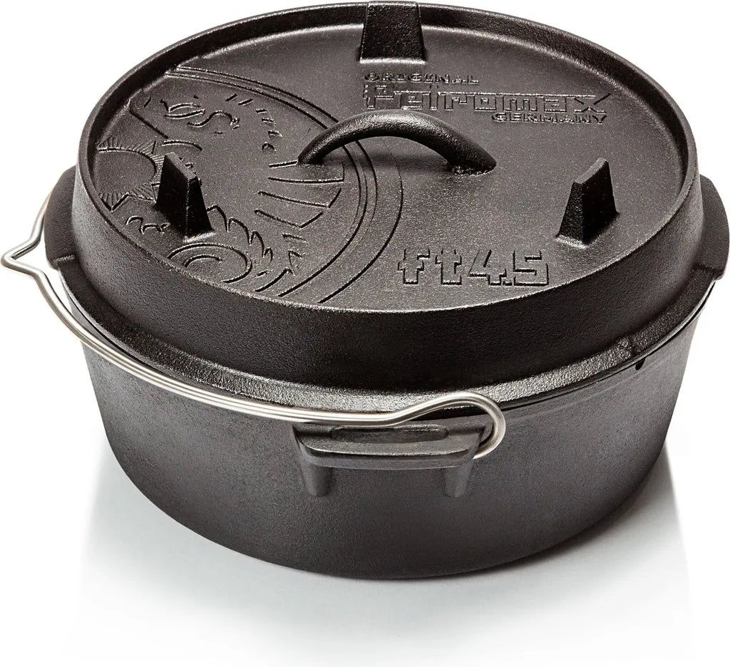  Petromax Feuertopf Ft4.5-t - Dutch Oven - Gusstopf - Mit Planem Boden - 3,5L - 2-5 Personen