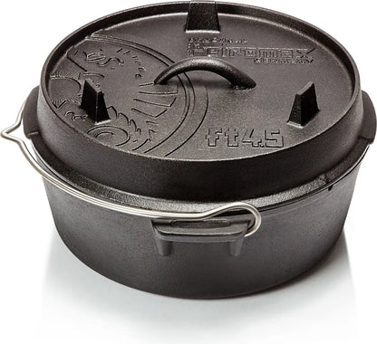  Petromax Feuertopf Ft4.5-t - Dutch Oven - Gusstopf - Mit Planem Boden - 3,5L - 2-5 Personen