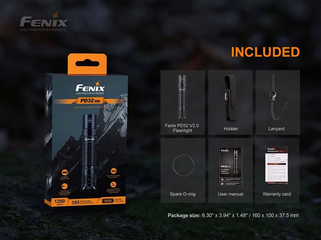  Fenix PD32 V2.0 LED Taschenlampe 1200 Lumen